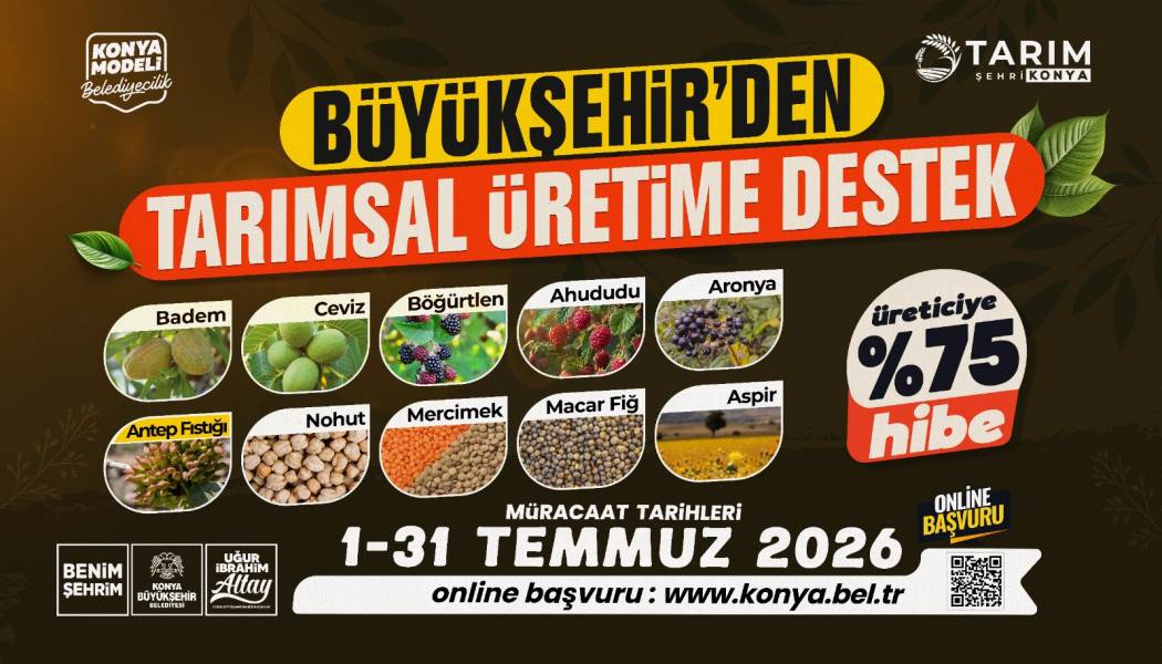 Konya Büyükşehirin yeni dönem fidan ve fide desteği başlıyor